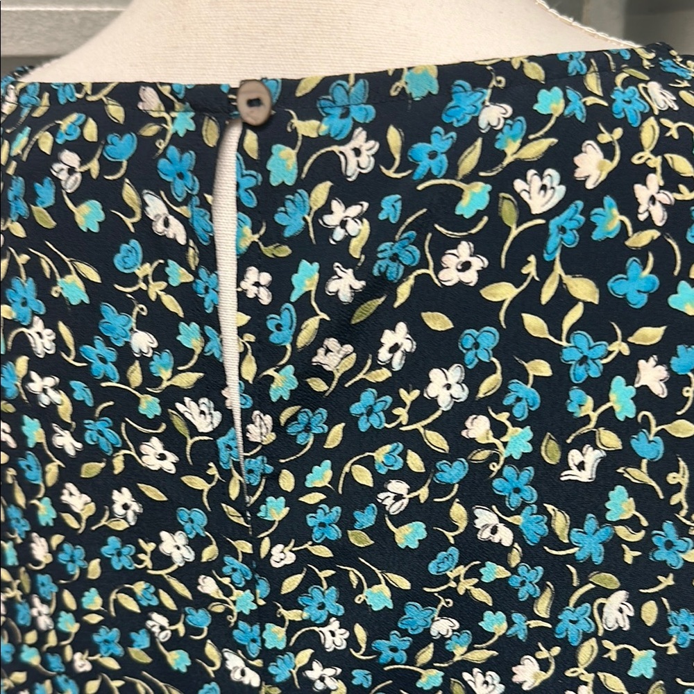 NY&CO Womens Vintage Floral MIDI Dress Size 16 Blue Retro Cottage Core Prairie - Picture 5 of 10